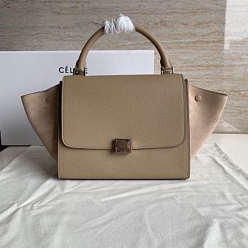 Celine Swing Apricot Lychee Pattern Bag - 26x22x13cm