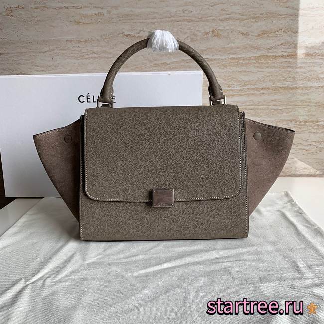 Celine Swing Mouse Gray Lychee Pattern Bag - 26x22x13cm - 1