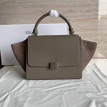 Celine Swing Mouse Gray Lychee Pattern Bag - 26x22x13cm