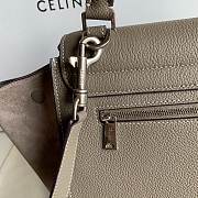 Celine Swing Mouse Gray Lychee Pattern Bag - 26x22x13cm - 4