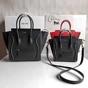 Celine Nano Luggage Black Bag - 20cm - 6