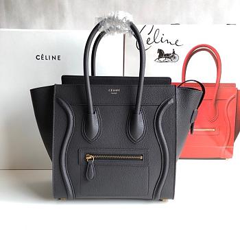 Celine Nano Luggage Black Bag - 26cm