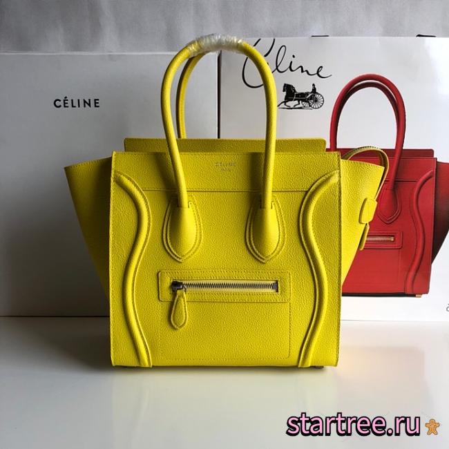 Celine Nano Luggage Yellow Bag - 26cm - 1