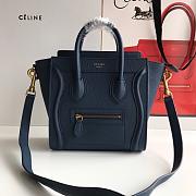 Celine Nano Luggage Dark Blue Bag - 20cm - 1