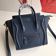 Celine Nano Luggage Dark Blue Bag - 20cm - 5