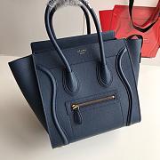 Celine Nano Luggage Dark Blue Bag - 26cm - 5