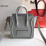 Celine Nano Luggage Grey Bag - 20cm - 1