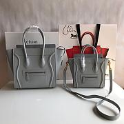 Celine Nano Luggage Grey Bag - 20cm - 6