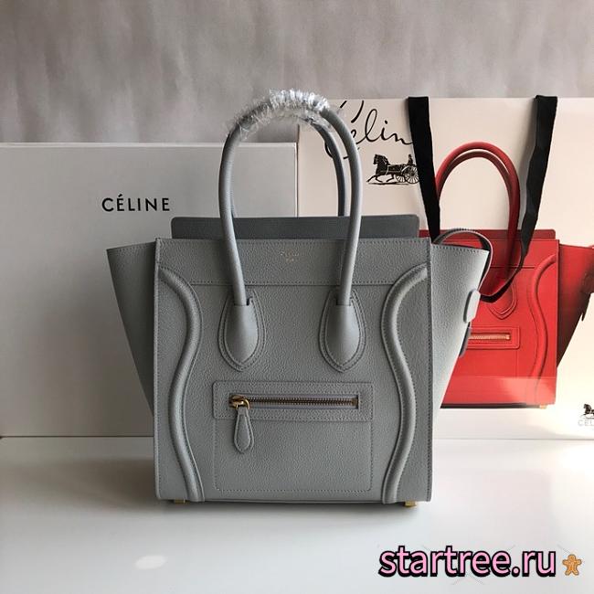 Celine Nano Luggage Grey Bag - 26cm - 1