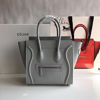 Celine Nano Luggage Grey Bag - 26cm