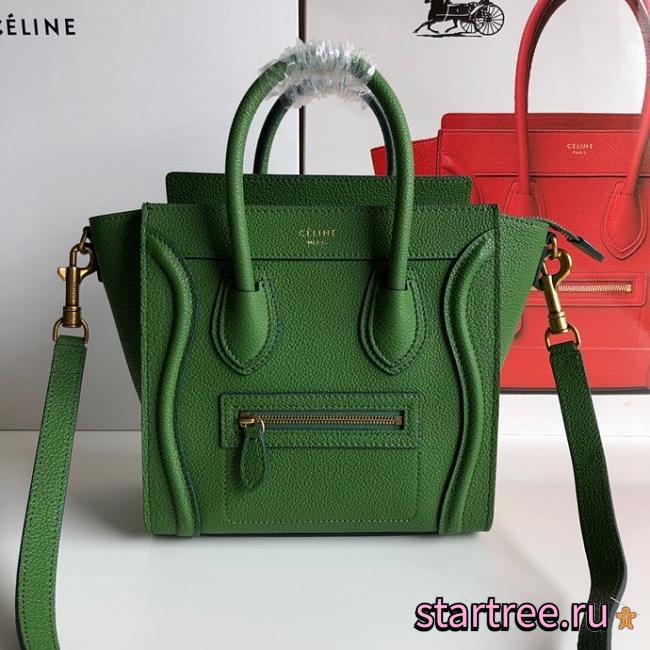 Celine Nano Luggage Green Bag - 20cm - 1