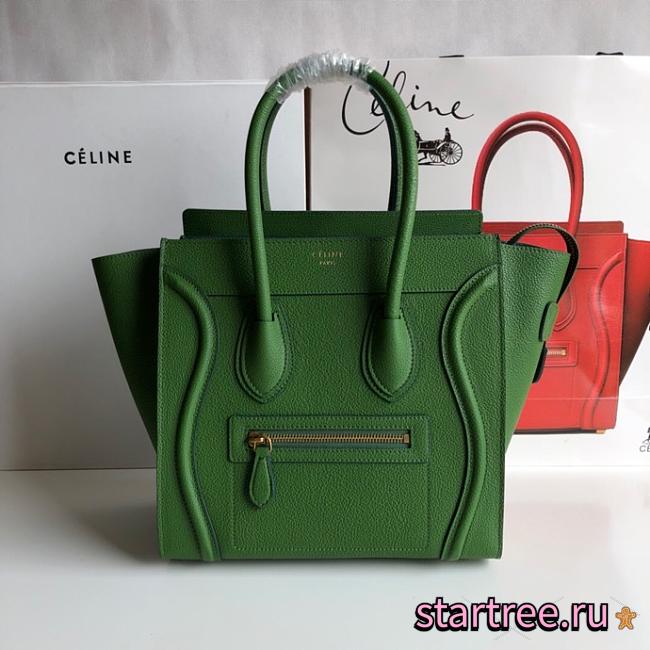 Celine Nano Luggage Green Bag - 26cm - 1