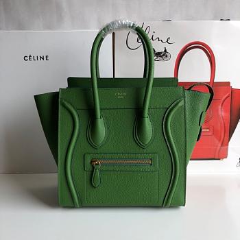 Celine Nano Luggage Green Bag - 26cm