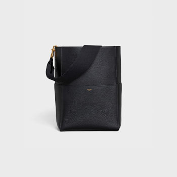 Celine Sangle Bucket Black Bag - 23x33x16cm