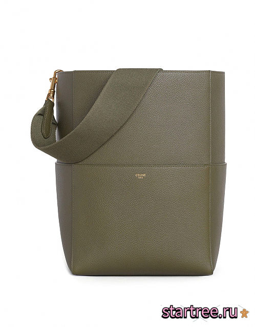 Celine Sangle Bucket Army Green Bag - 23x33x16cm - 1