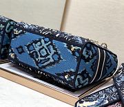 Dior  Medium Lady D-Lite Bag Blue - M0565OR - 24 x 20 x 11 cm - 6