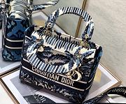 Dior  Medium Lady D-Lite Bag Blue - M0565OR - 24 x 20 x 11 cm - 5