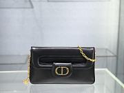 Medium Dior Double Chain Bag In Black- 28x16.5x3cm - 1