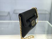 Medium Dior Double Chain Bag In Black- 28x16.5x3cm - 3