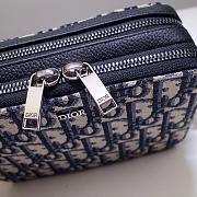 Dior Blue Oblique Jacquard Pouch - 17X12X6cm - 5