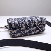 Dior Blue Oblique Jacquard Pouch - 17X12X6cm - 6