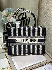Dior Small Book Tote Blue D-Stripes - 36.5 x 28 x 17.5 cm - 1