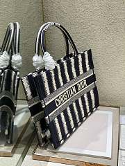 Dior Small Book Tote Blue D-Stripes - 36.5 x 28 x 17.5 cm - 6