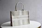 Dior Small Book Tote Beige Stripes- 36.5 x 28 x 17.5 cm - 6