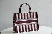 Dior Small Book Tote Red Stripes- 36.5 x 28 x 17.5 cm - 4