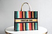 Dior Book Tote Multicolor D-Stripes - 41.5x34.5x16cm - 1