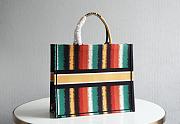 Dior Book Tote Multicolor D-Stripes - 41.5x34.5x16cm - 5