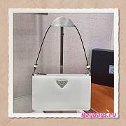 Prada Saffiano White Leather Mini Bag - 1BC155 - 20x12x5.5cm - 1