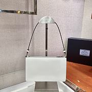 Prada Saffiano White Leather Mini Bag - 1BC155 - 20x12x5.5cm - 3