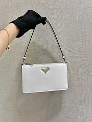 Prada Saffiano White Leather Mini Bag - 1BC155 - 20x12x5.5cm - 2