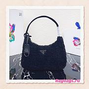 Prada Re-Edition 2000 Black Shearling Mini-bag- 1NE515 - 23x14x5cm - 1