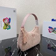 Prada Re-Edition 2000 Pink Shearling Mini-bag- 1NE515 - 23x14x5cm - 4