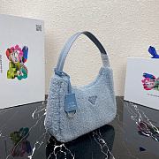 Prada Re-Edition 2000 Blue Shearling Mini-bag- 1NE515 - 23x14x5cm - 5