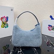 Prada Re-Edition 2000 Blue Shearling Mini-bag- 1NE515 - 23x14x5cm - 6