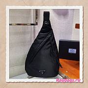 Prada Re-Nylon & Leather Black Backpack - 2VZ092 - 26.5x37.5cm - 1