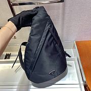 Prada Re-Nylon & Leather Black Backpack - 2VZ092 - 26.5x37.5cm - 2