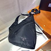 Prada Re-Nylon & Leather Black Backpack - 2VZ092 - 26.5x37.5cm - 3