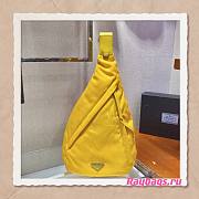 Prada Re-Nylon & Leather Yellow Backpack - 2VZ092 - 26.5x37.5cm - 1