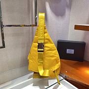 Prada Re-Nylon & Leather Yellow Backpack - 2VZ092 - 26.5x37.5cm - 4