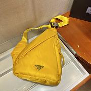 Prada Re-Nylon & Leather Yellow Backpack - 2VZ092 - 26.5x37.5cm - 5