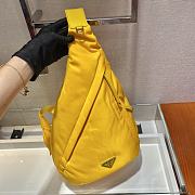 Prada Re-Nylon & Leather Yellow Backpack - 2VZ092 - 26.5x37.5cm - 6