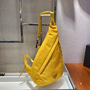 Prada Re-Nylon & Leather Yellow Backpack - 2VZ092 - 26.5x37.5cm - 2