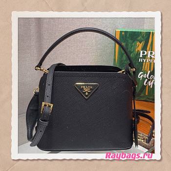 Prada Matinée Micro Saffiano Black Bag - 1BA286 - 21x16.5x9.5cm