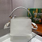 Prada Matinée Micro Saffiano White Bag - 1BA286 - 21x16.5x9.5cm - 6