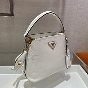 Prada Matinée Micro Saffiano White Bag - 1BA286 - 21x16.5x9.5cm - 2