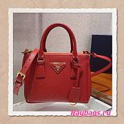 Prada Galleria Saffiano Fiery Red Bag - 1BA906 - 20x15x9.5cm - 1